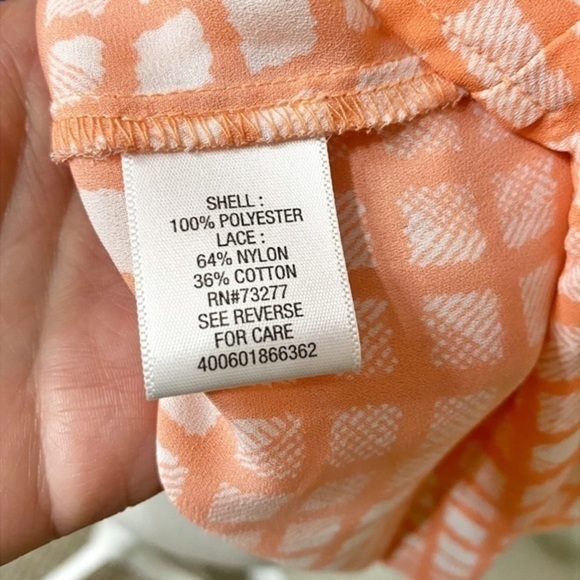 Candies Orange Checkered and Lace Tank Top - Picture 4 of 8